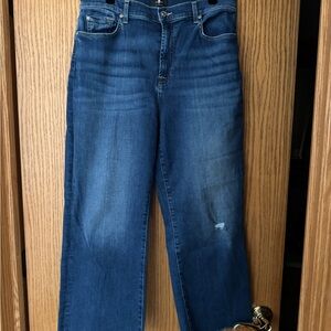 7 For All Mankind Women's Cropped Wide Leg Jeans